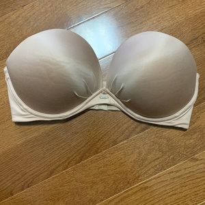 Nude strapless push up Victoria secret bra
